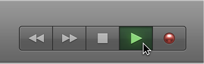 Figure: Transport buttons with Play button selected