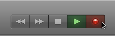 Figure. Transport buttons with Play button selected.