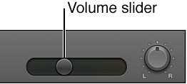 Figure. Track header showing Volume slider