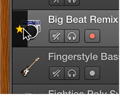 Figure. The groove track star selected.