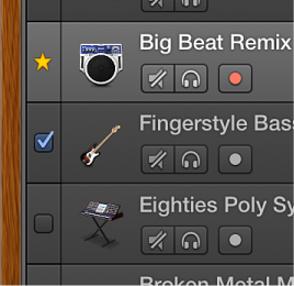 Figure. Checkboxes for tracks to match the groove track.