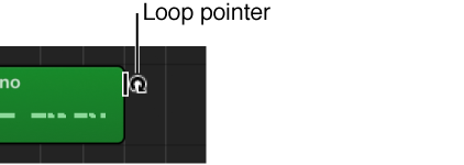 Figure. Loop pointer on the right edge of a region
