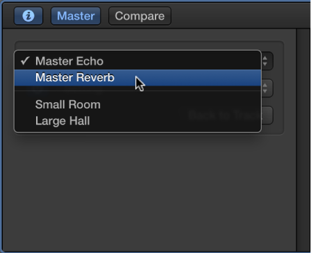 Figure. Choosing the master effect.