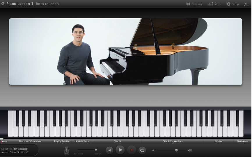 Figure. Learn to Play lesson view