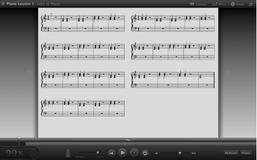 Figure. Full page music notation display