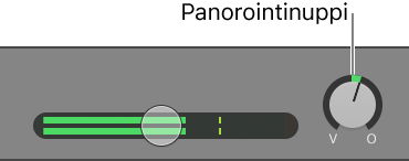 Raidan otsake, jossa näkyy Panorointi-nuppi.