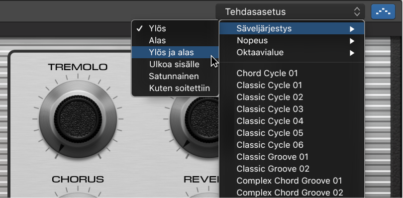 Smart Controlien arpeggiaattori.