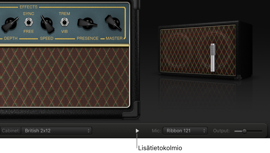 Kolmio pienempää näkymää varten.