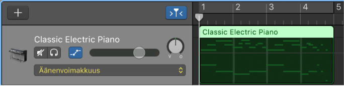 Automaatio on päällä Raidat-alueella.