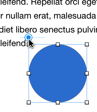 An Anchored object being dragged to another part of page