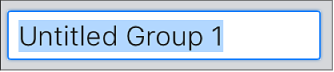 Textfältet Skapa grupp.