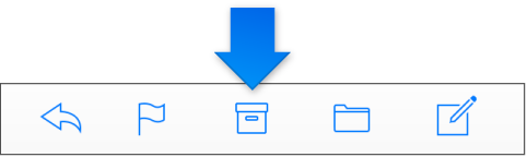 工具栏中的“归档”按钮。