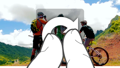 A clip being rotated in the project timeline.