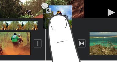 A clip being deleted in the project timeline.