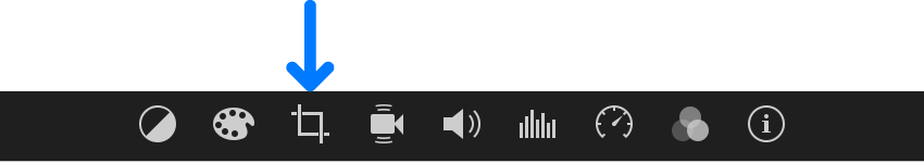 Cropping button in adjustments bar