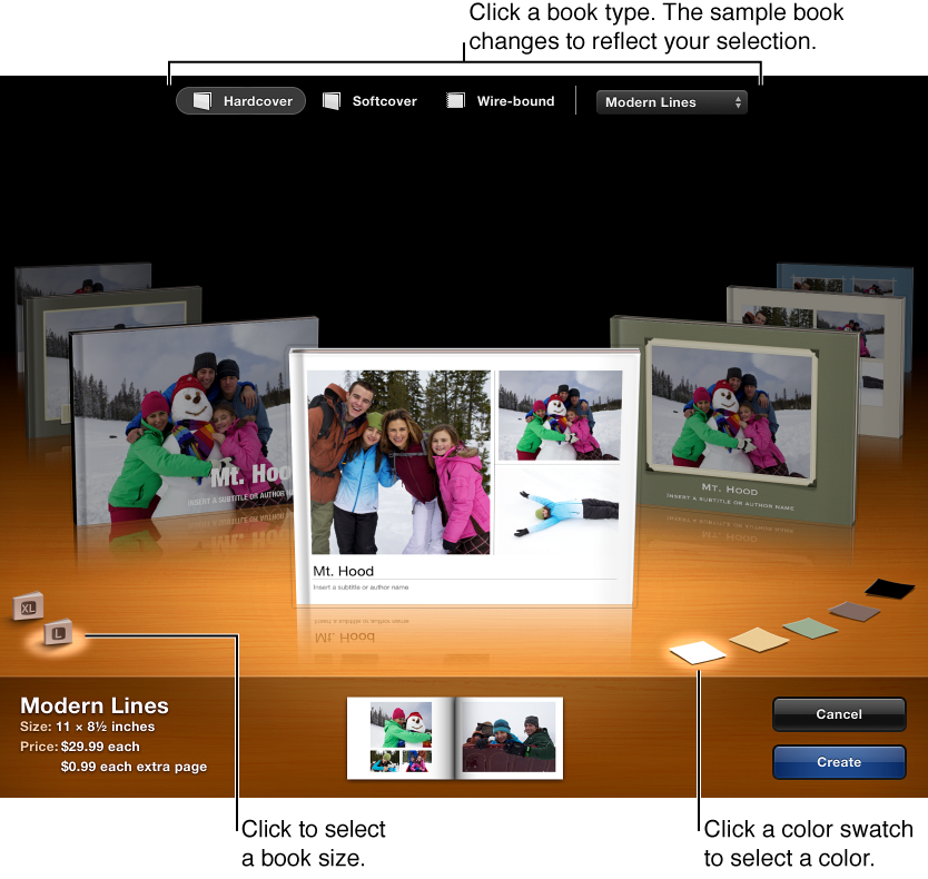 Image of book creation page