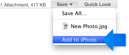 Image of the Add to Photo item in the Save pop-up menu