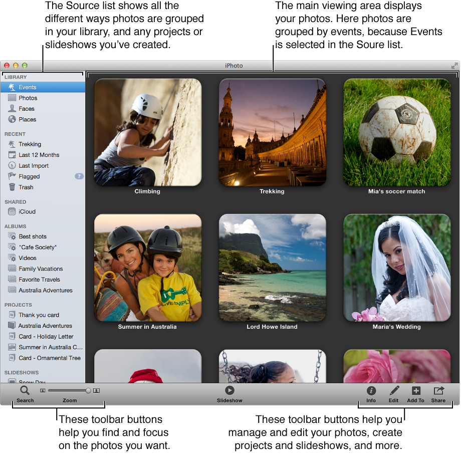 Image of full iPhoto window