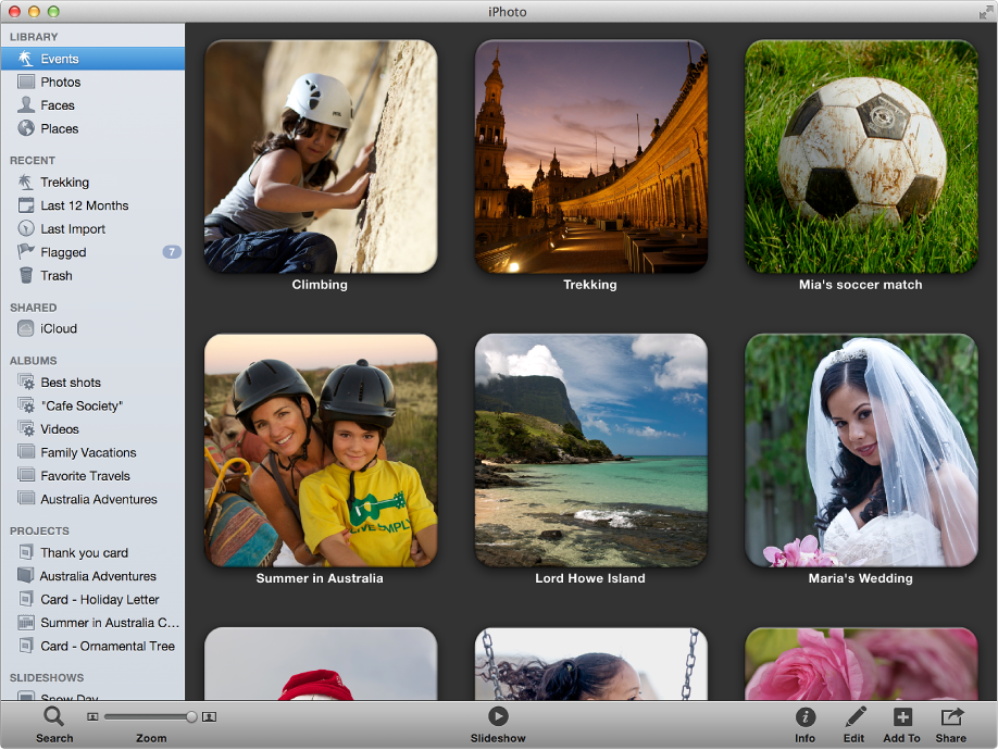 Image of iPhoto window