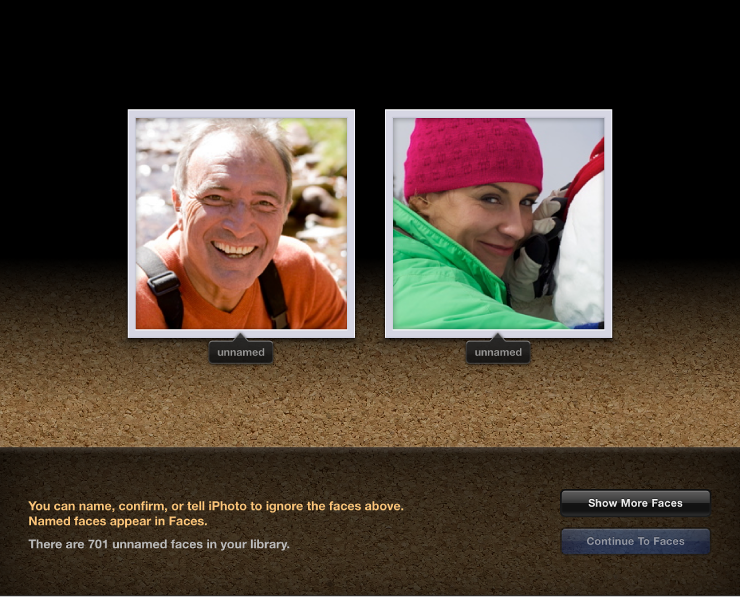 Image of Faces corkboard on how to get started