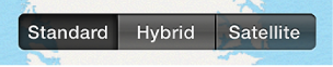 Image of Terrain, Satellite, and Hybrid buttons
