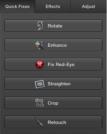 Image of the edit tools