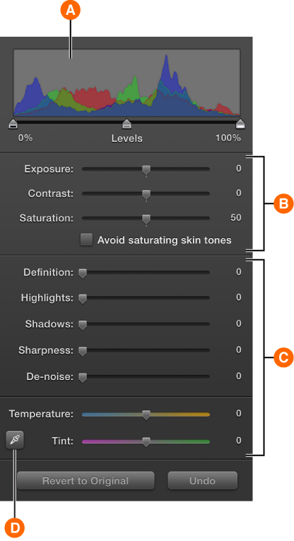 Screenshot of Adjust window