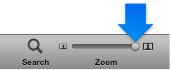 Image of size slider