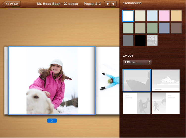 Image of page layout tools in the Design pane