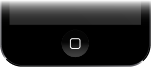 The Home button at the bottom of iPod touch.