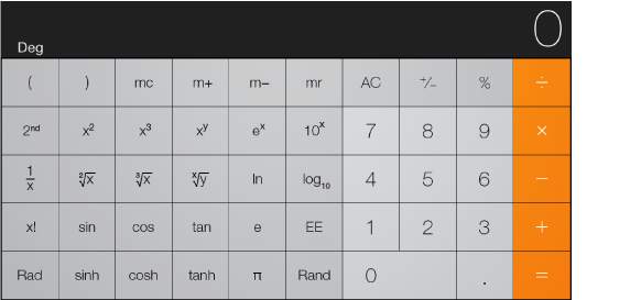 Scientific calculator.