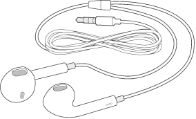 Gli auricolari Apple EarPods forniti con iPod touch di quinta generazione
