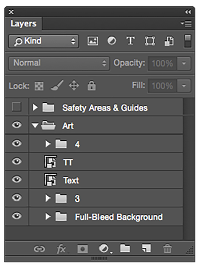 5 ungrouped layers and sub-folders