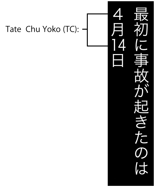 shows example of Text Combine vertically