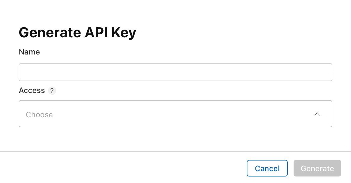 Generate API Key