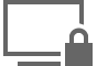 AirPlay TV icon with a lock