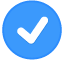 Checkmark in a blue circle