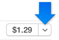 Arrow next to Buy button