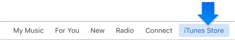 The iTunes Store tab in the navigation bar