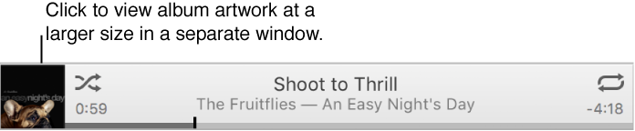 Click the artwork thumbnail to view album artwork at a larger size in a separate window.