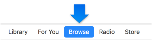 The Browse tab in the navigation bar