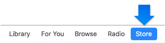 The iTunes Store tab in the navigation bar