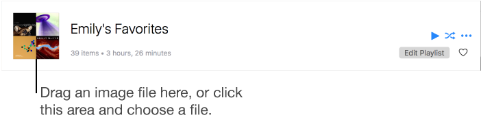Drag an image file to the artwork area, or click the area and choose a file