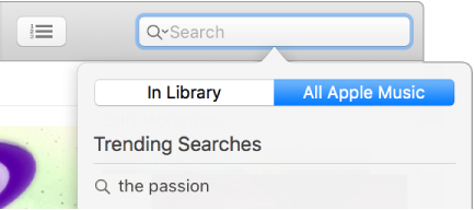 The search field for Apple Music