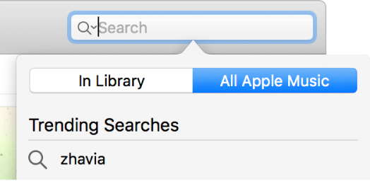 The search field for Apple Music.