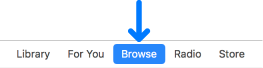 The Browse button in the navigation bar.