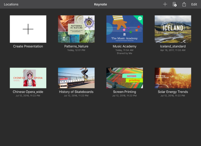 The presentation manager