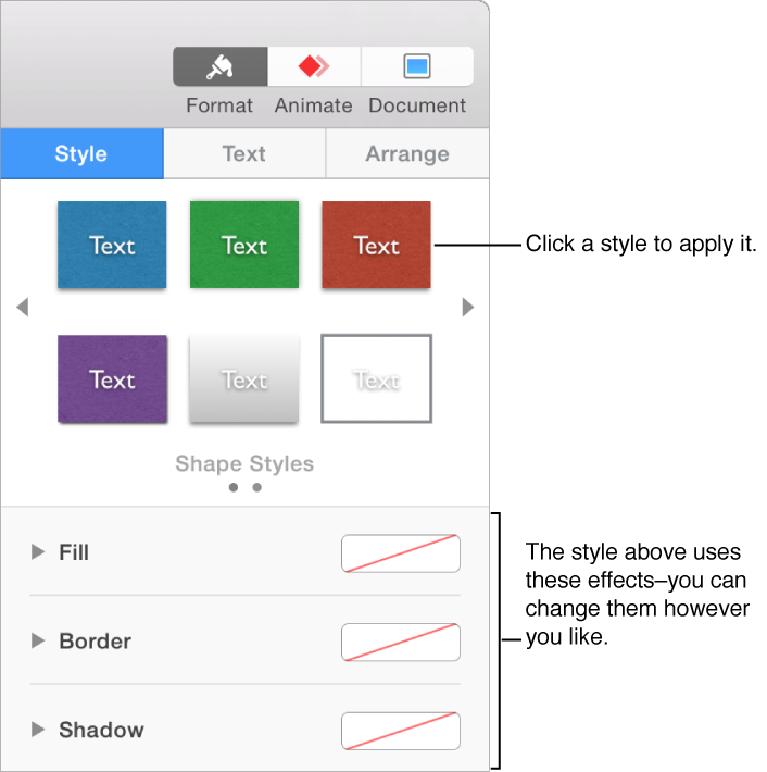 Main window with format inspector open