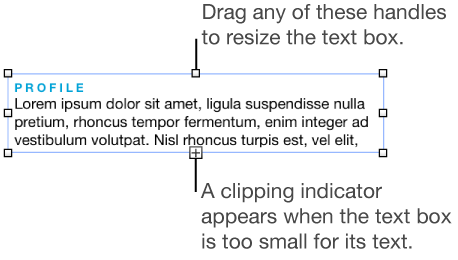 A text box showing selection rectangles and a clipping indicator