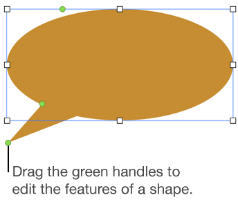 A shape with selection handles